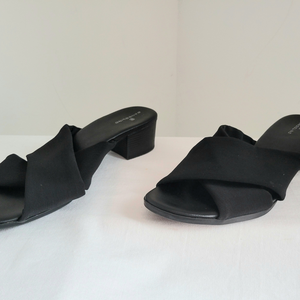 Bandolino "Eugeni" Black Twisted Slide Mules 9,5M